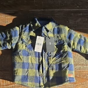 7 For All Mankind Olive Quilted Jacket